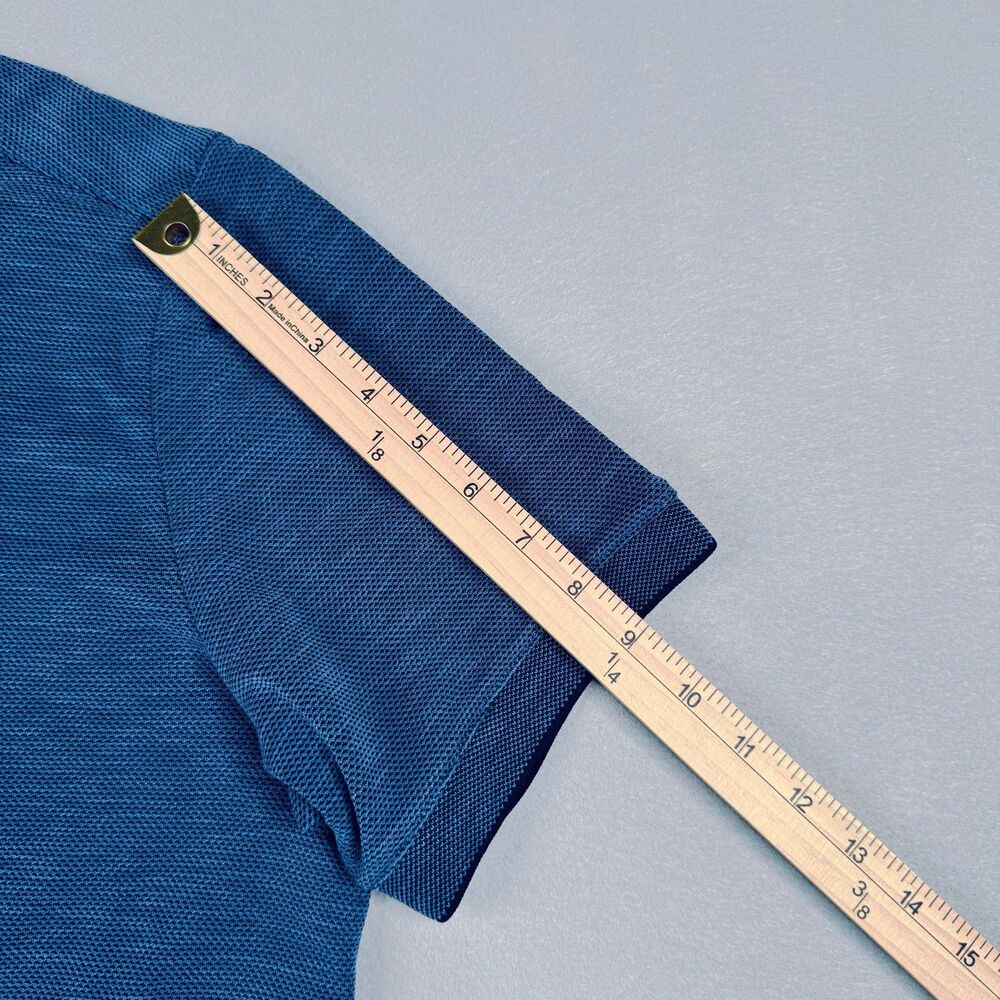 Tommy Bahama Men's Island Zone Blue Textured Short Sleeve Polo Shirt Size Medium - Picture 11 of 12